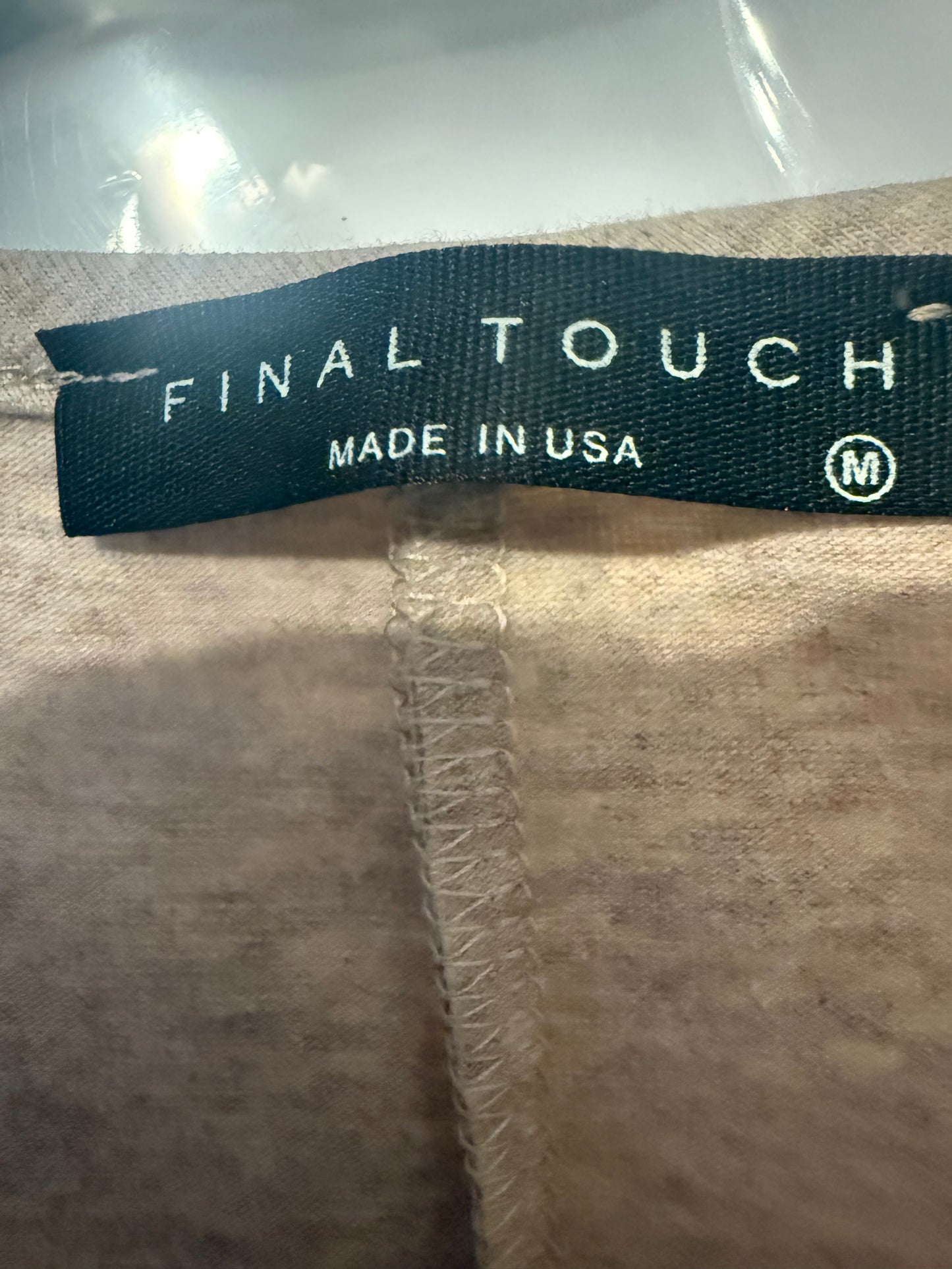 Final Touch Oatmeal Relaxed Cropped Jumpsuit – Size M