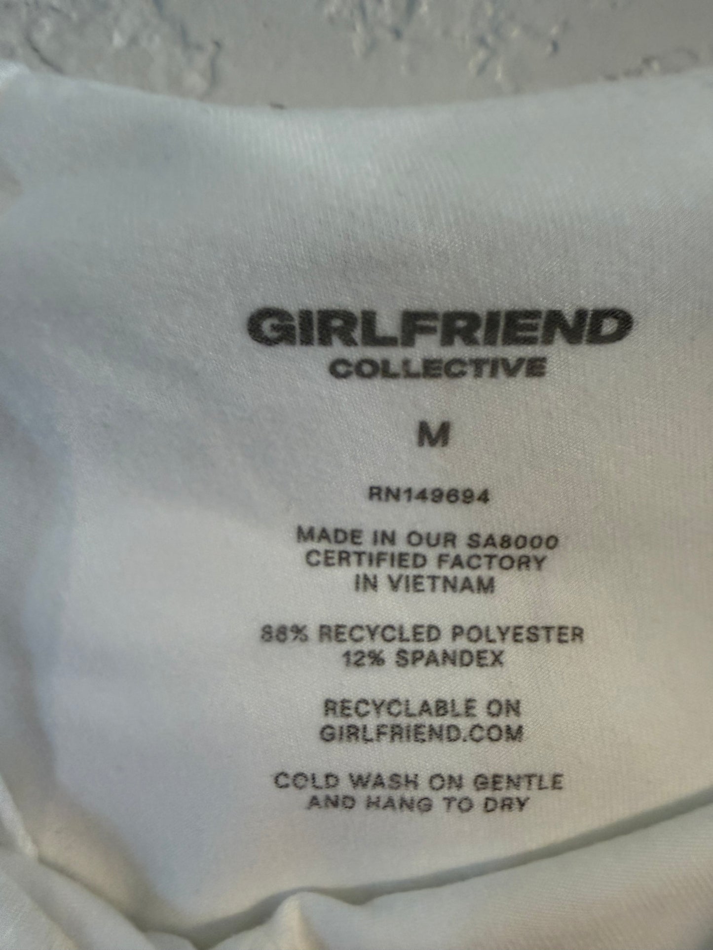 Girlfriend Collective White Overlay Wide Leg Pants NWT – Size M