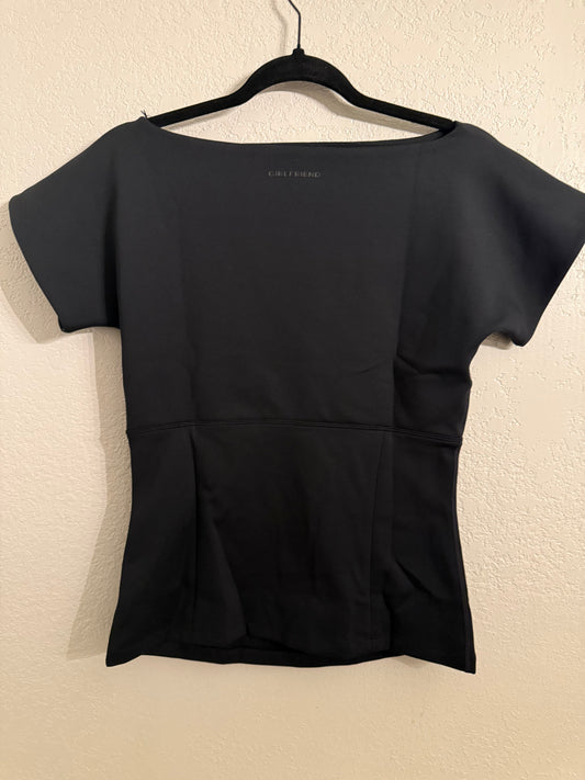 Girlfriend Collective Black Contour Keyhole Performance Top NWT Size Large