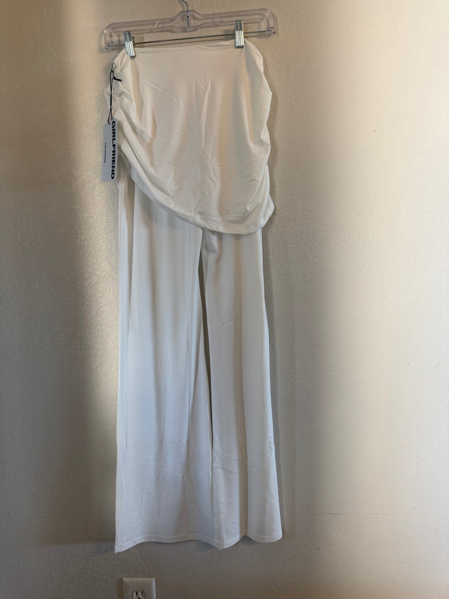 Girlfriend Collective White Overlay Wide Leg Pants NWT – Size M