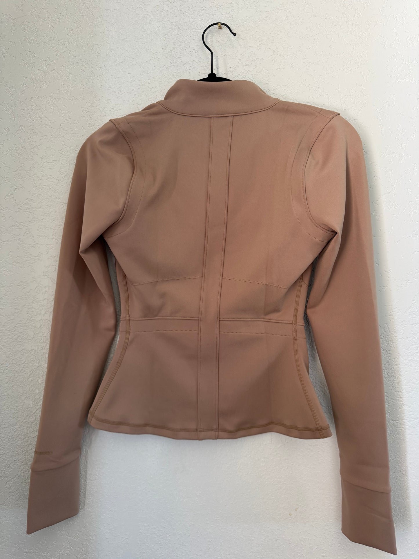 Girlfriend Collective Taupe Zip Front Performance Jacket XS
