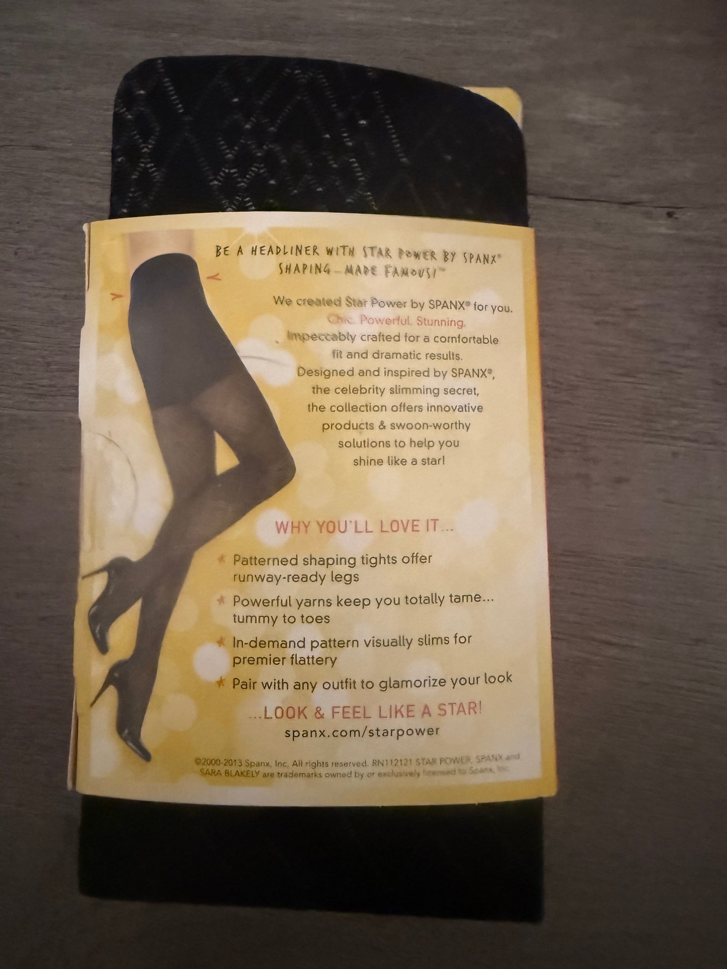 Star Power by SPANX Center-Stage Diamond Daze Shaping Tights – Size E NWT