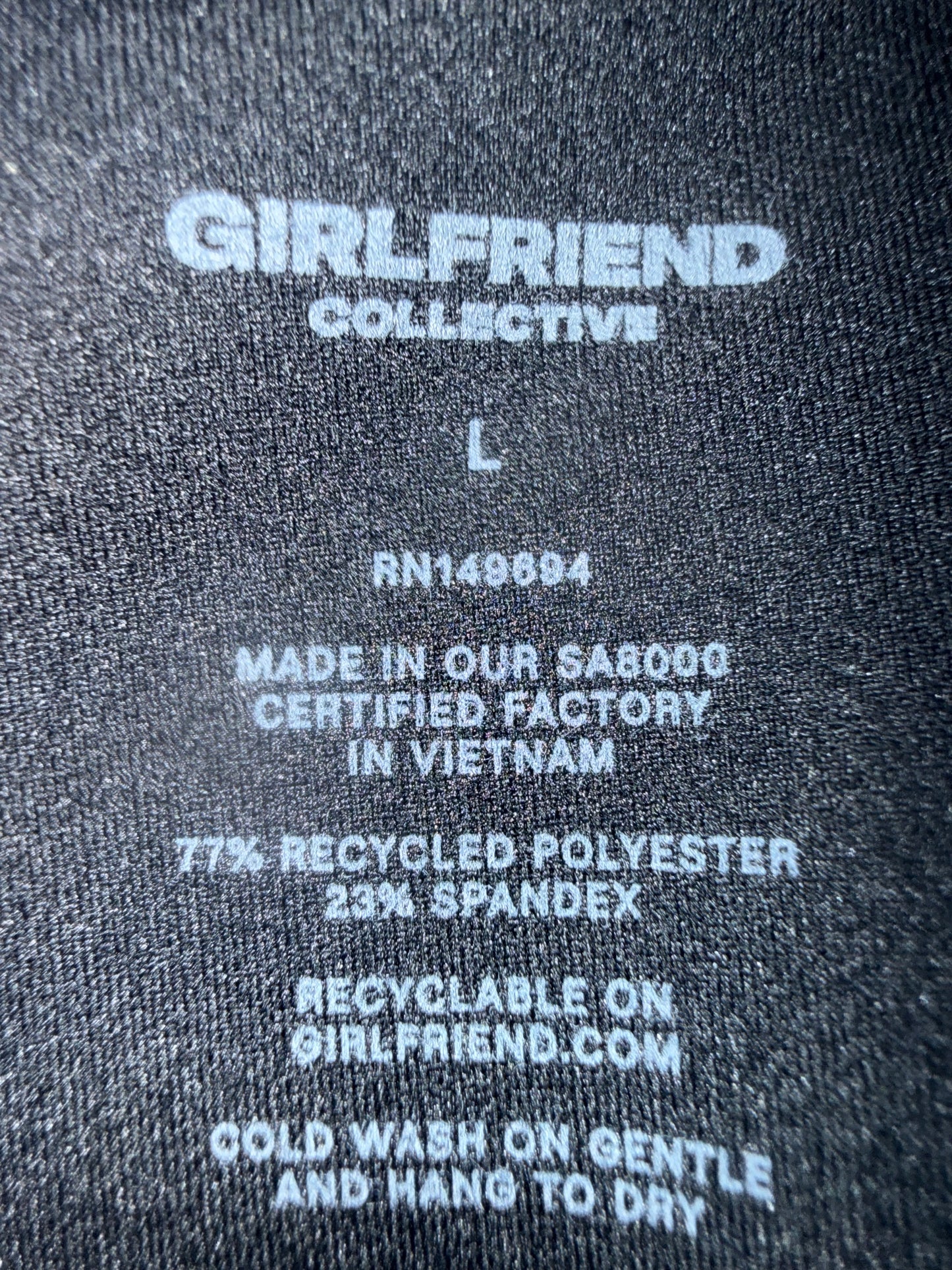 Girlfriend Collective Black High-Rise Flare Pants NWT