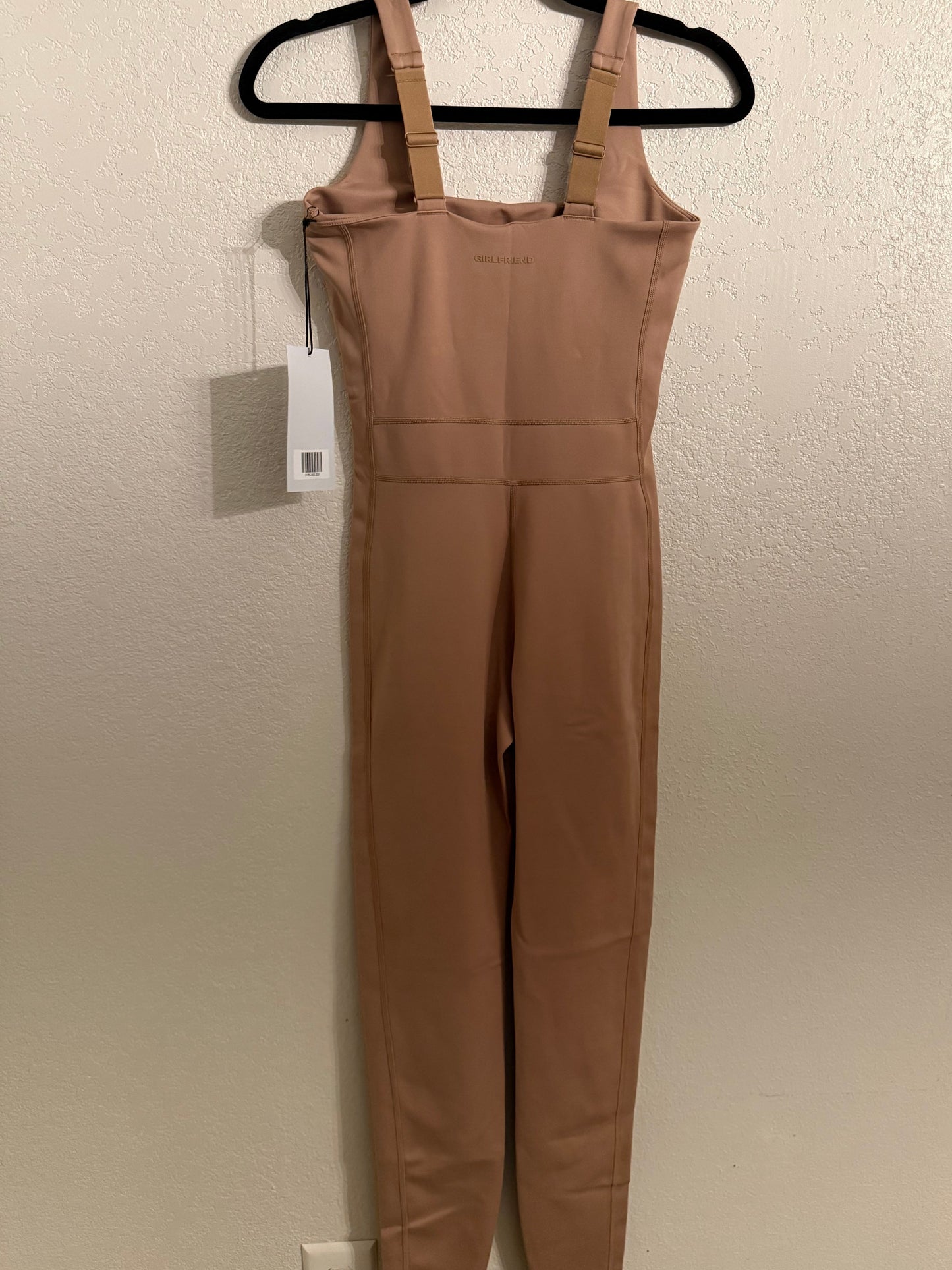 Girlfriend Collective NWT Compressive Unitard Jumpsuit Small Camel
