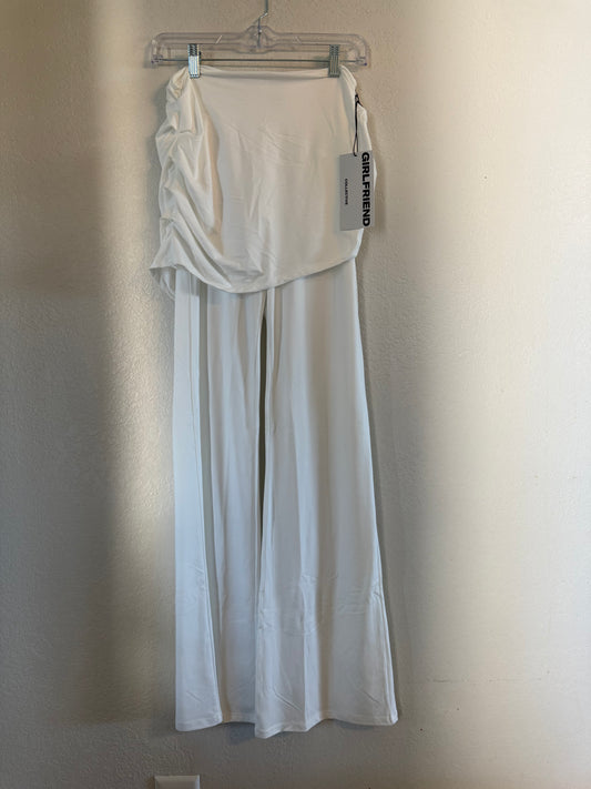 Girlfriend Collective White Overlay Wide Leg Pants NWT – Size M