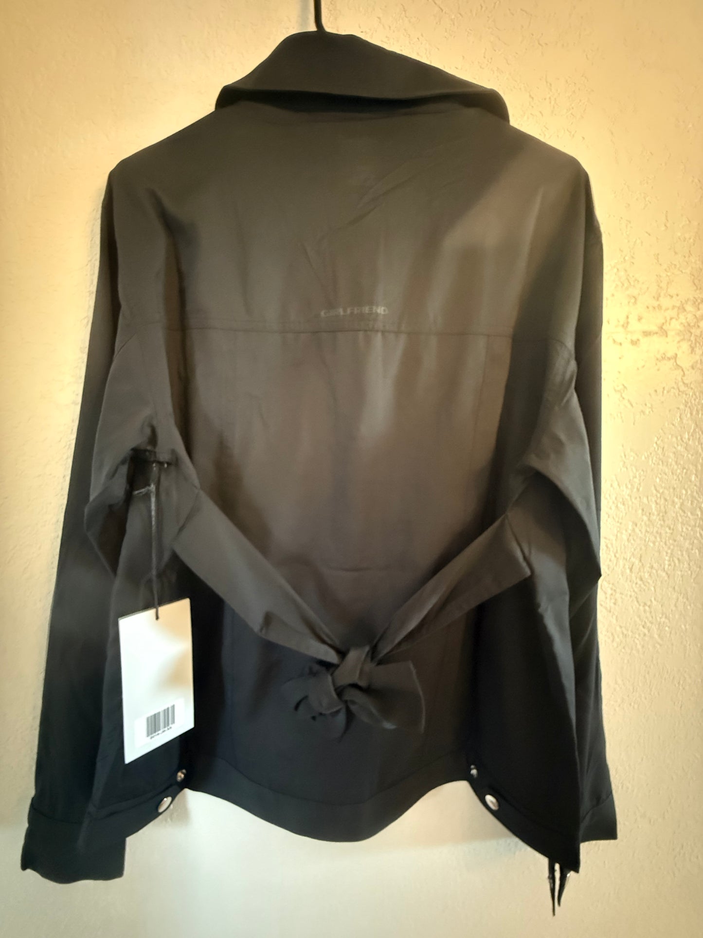 Girlfriend Collective Black Button-Front Utility Jacket NWT – XS