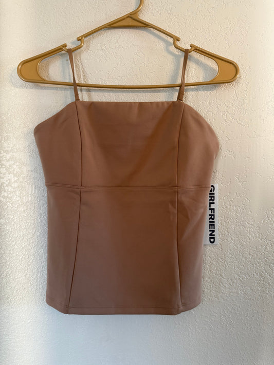 Girlfriend Collective NWT Square Neck Cami Tank Top – Brown – Size M