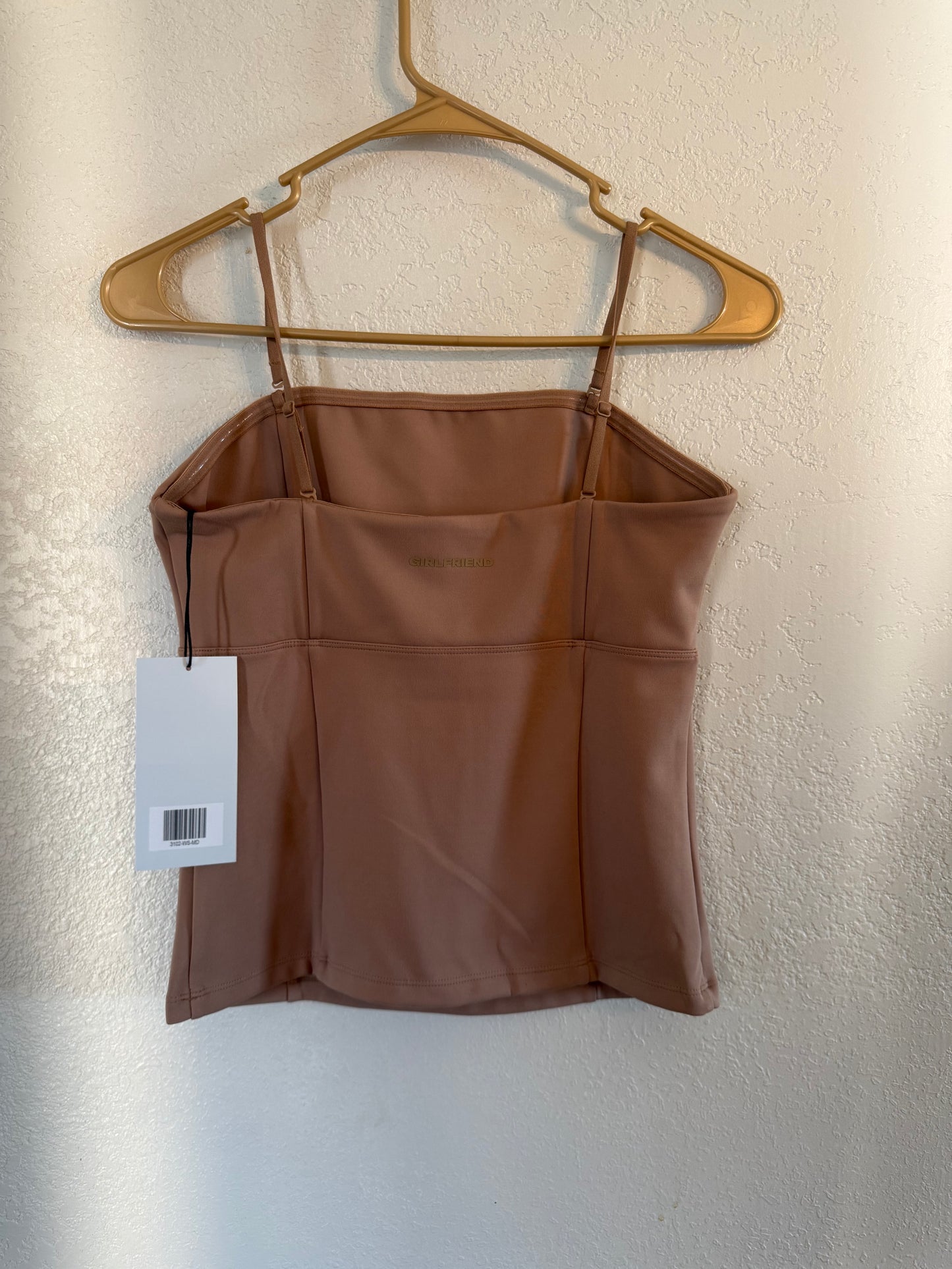 Girlfriend Collective NWT Square Neck Cami Tank Top – Brown – Size M
